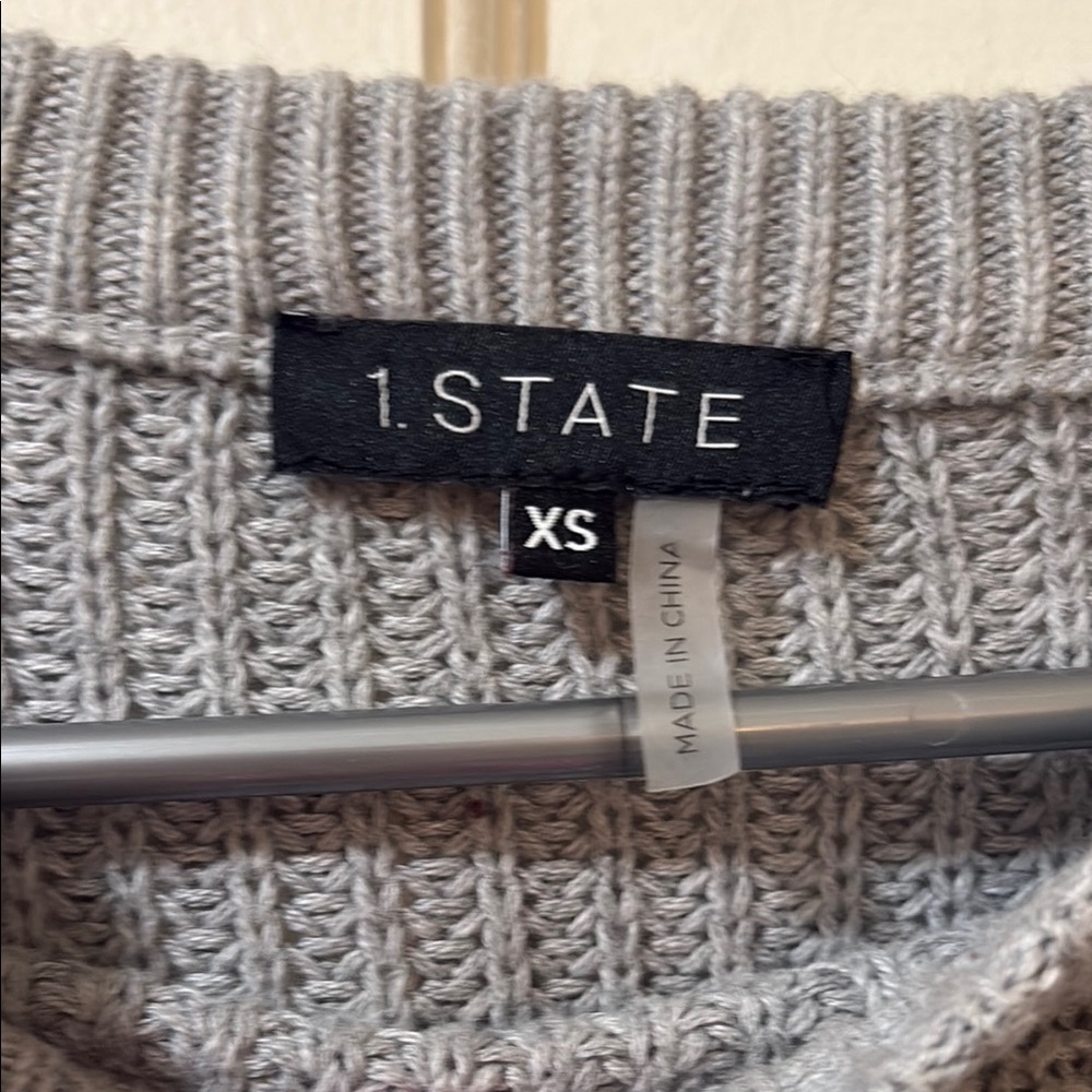 1. STATE XS Crewneck Sweater in Gray, Mauve and Plum - Picture 2 of 5